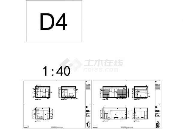 南京星雨花都D4户型装修设计CAD施工图-图二