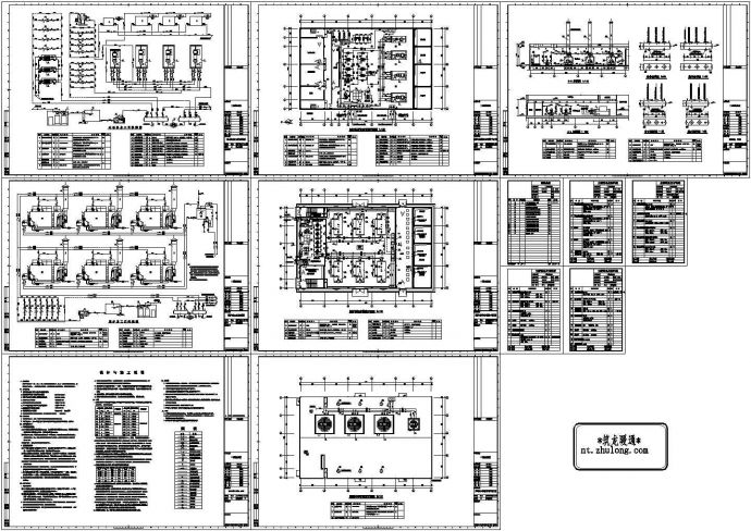 某动力站动力系统设计cad全套图纸(制冷机房锅炉房，含设计说明)_图1