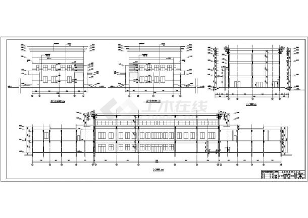 某地两层框架结构火车站建筑设计方案图-图二