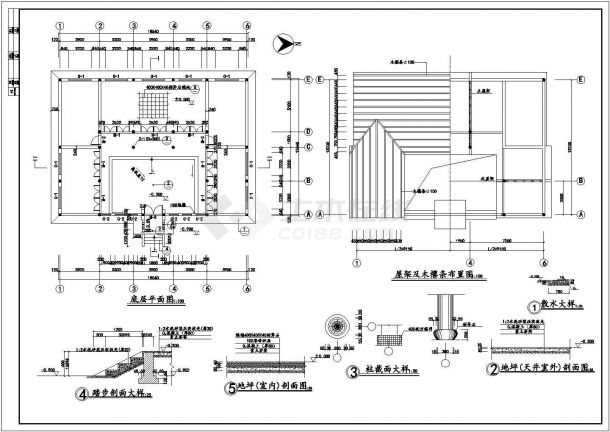 一套简单小型的准提庵建筑施工图（共4张）-图一