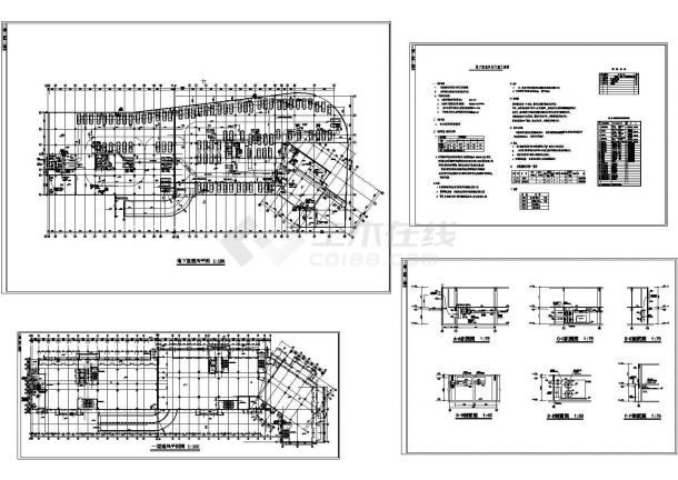 地下汽车库详细设计cad通风图（含设计施工说明）-图一