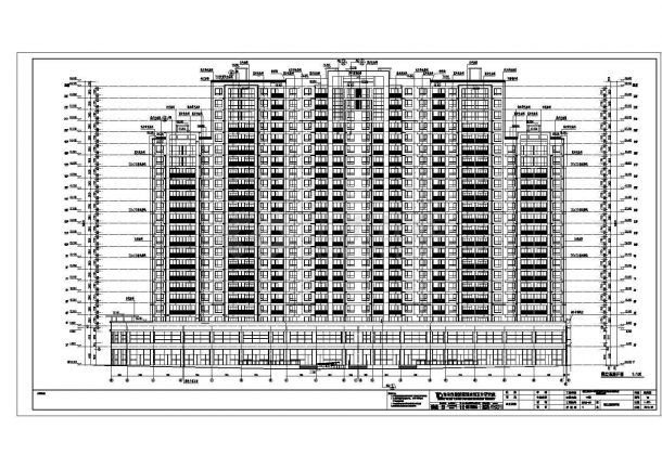 某小区23层框剪结构住宅楼建筑设计施工图-图一
