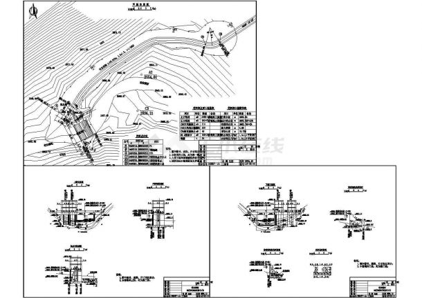 【甘肃】拦河坝全套水利设计CAD施工图-图二