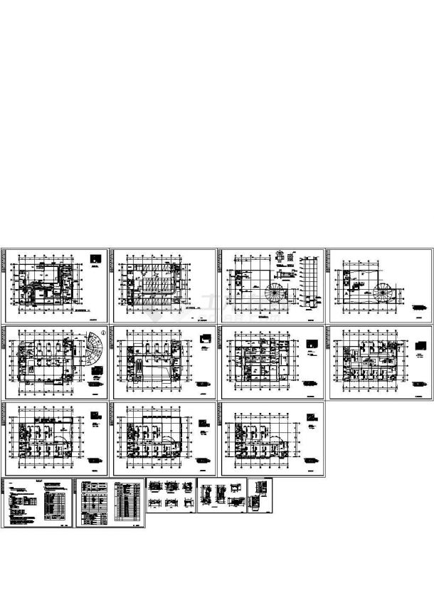 整套办公楼VRV空调系统设计cad施工图（含风管风道材料做法表，设计说明）-图一