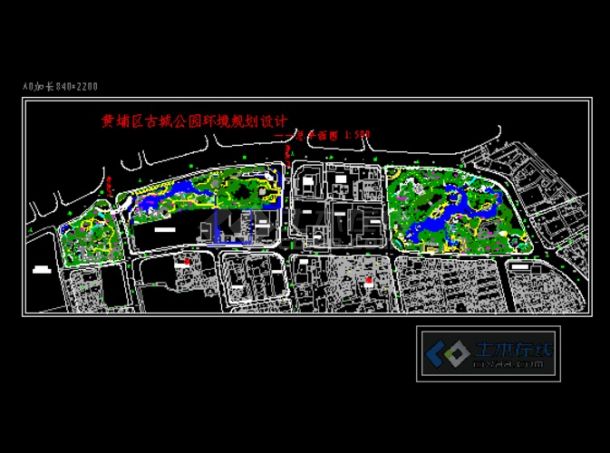 上海某公园平面布置图-图一