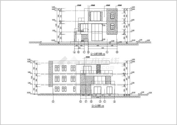 某地三层框架结构餐厅建筑设计方案图-图二