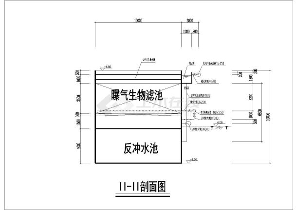 曝气生物滤池三视图图片