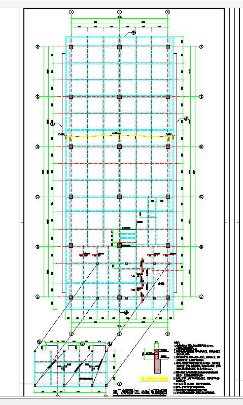 某地生产加工用房结施图CAD图纸_图1
