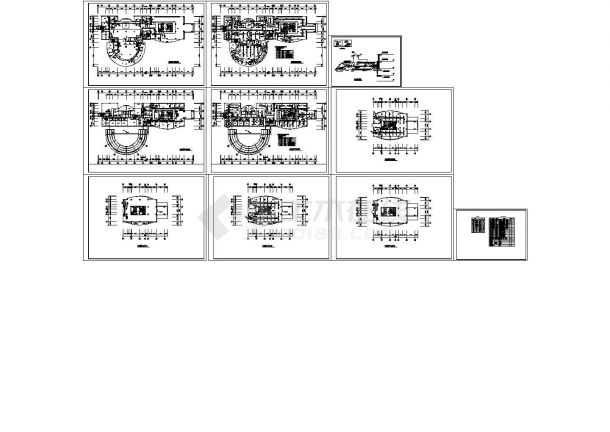 某市房管所办公楼风冷热泵全套设计cad平面施工图（含设备表）-图一