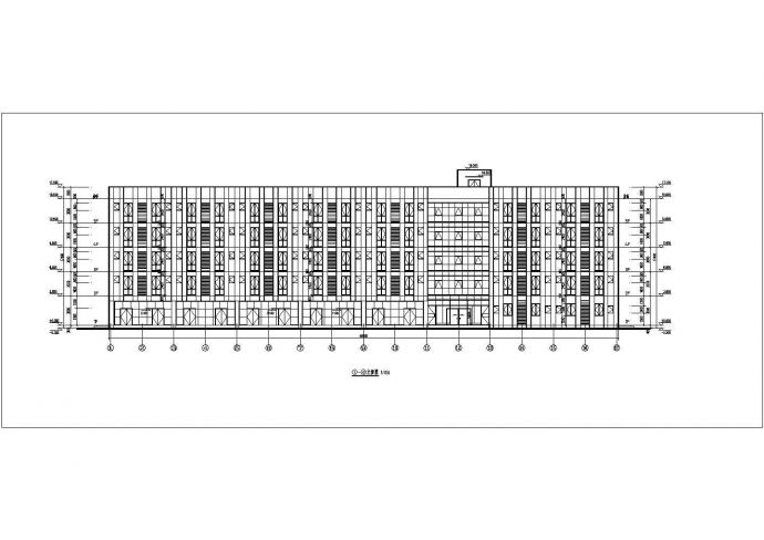 某地5层框架结构宿舍楼建筑专业方案设计图_图1
