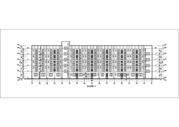 某地5层框架结构宿舍楼建筑专业方案设计图-图二