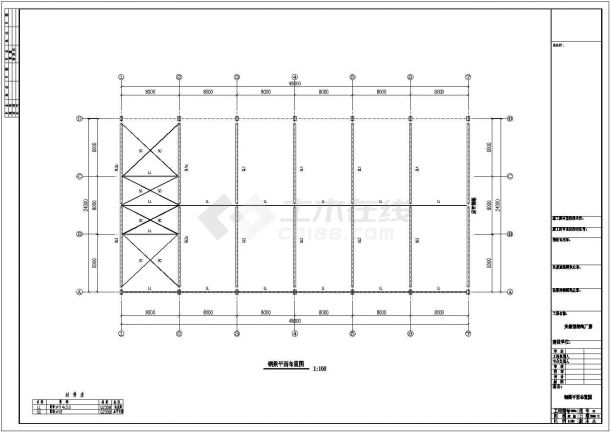 某石业公司钢结构工程建筑结构CAD图纸-图一