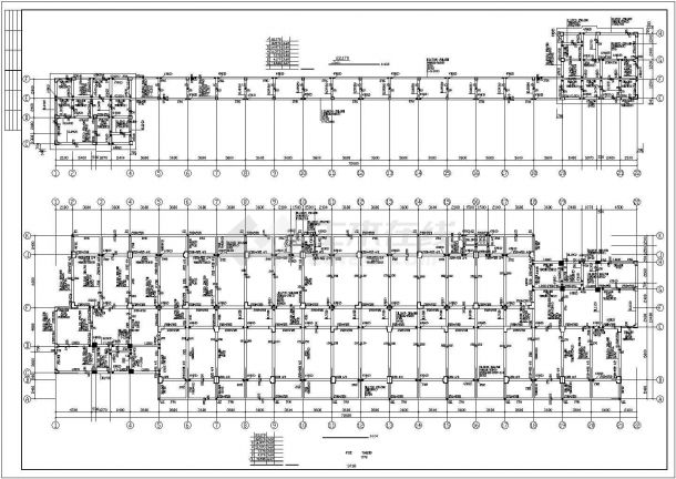宿舍综合楼结构建筑结构CAD图纸-图一