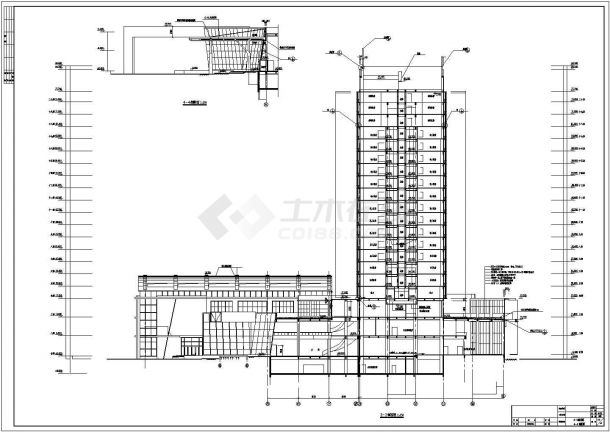 某地22层框剪结构酒店5层裙房建筑平面方案设计图-图一