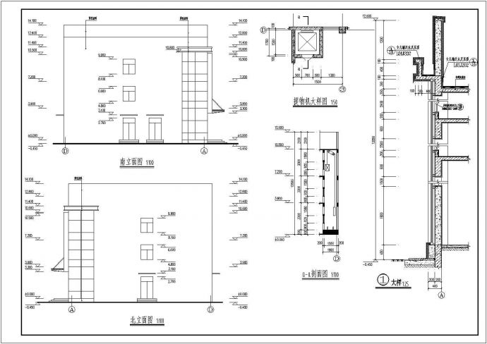 某地三层框架结构餐厅建筑设计施工图_图1