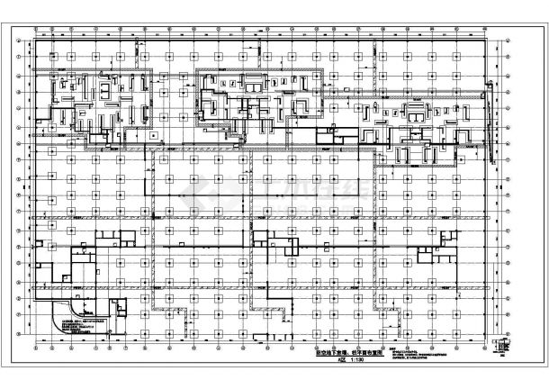  某小区大型地下车库框架结构施工图-图一