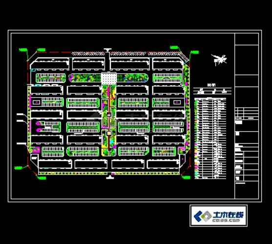 北方某小区绿化图纸-图一