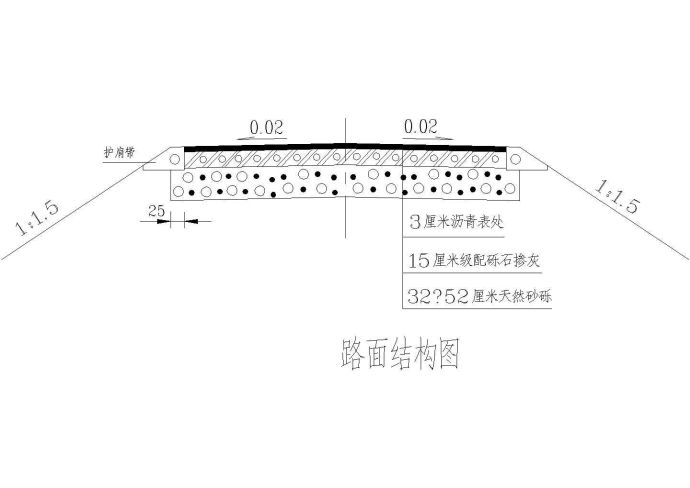 路面设计施工CAD结构图_图1