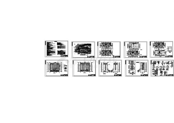 【5层】1200平米框架综合楼毕业全套设计图（布置图，网络进度图，计算书（含结构，施组）、建筑结构CAD图(含卫祥图））-图一