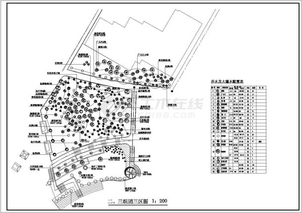 某地大型精美公园植物种植园林设计施工图