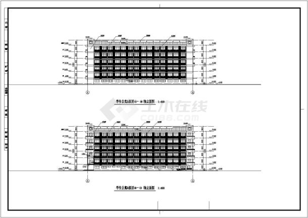 某地五层框架结构宿舍建筑设计方案图-图一