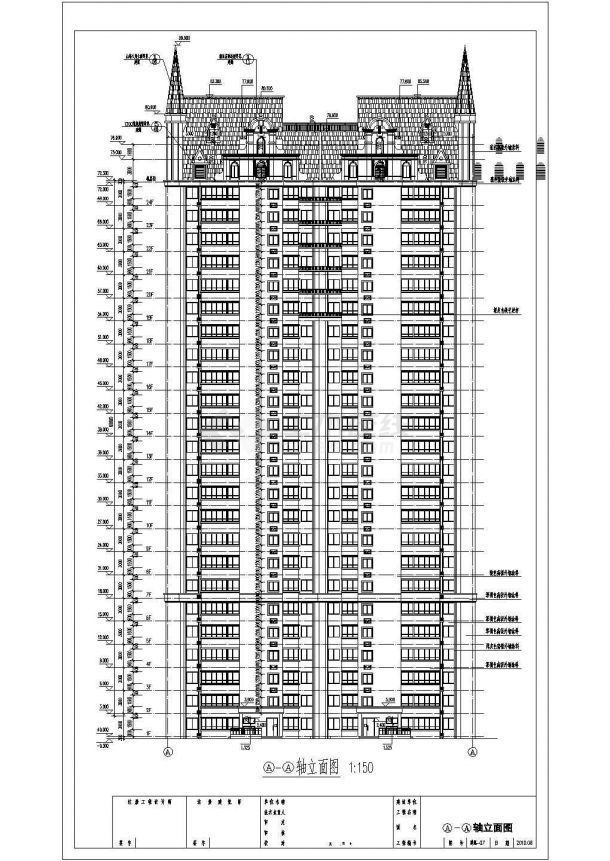 某小区24层剪力墙结构住宅楼建筑设计方案图-图二