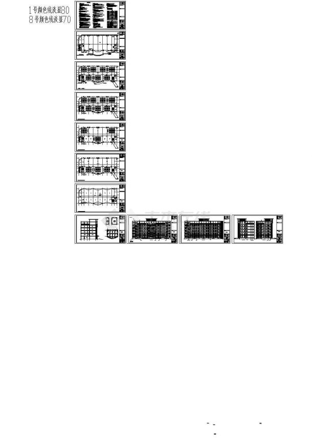 【5层】6224.92平米实训楼设计施工图（招标文件99页,建筑CAD图、结构CAD图，（楼梯，卫生间详图）,工程量计算）-图一