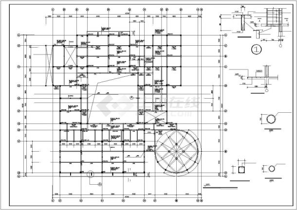 某地方框架结构幼儿园建筑结构全图-图二
