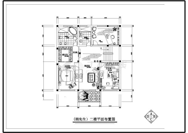 某地小型欧式别墅室内装修施工图纸-图二