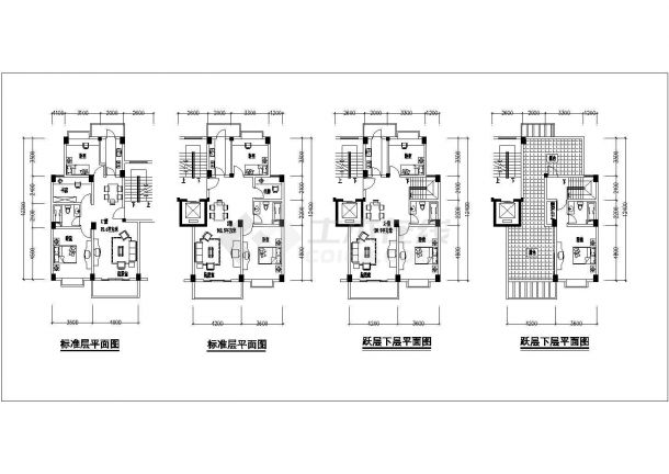 某住宅小区户型建筑施工图（标注详细）-图二