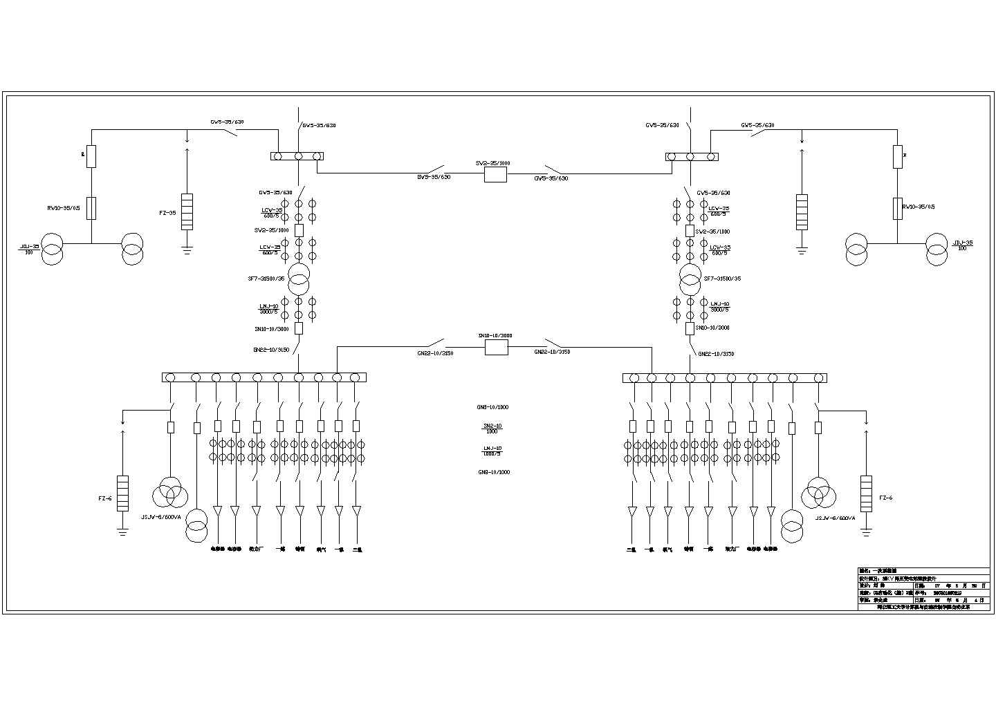 35kv变电站一次系统设计图