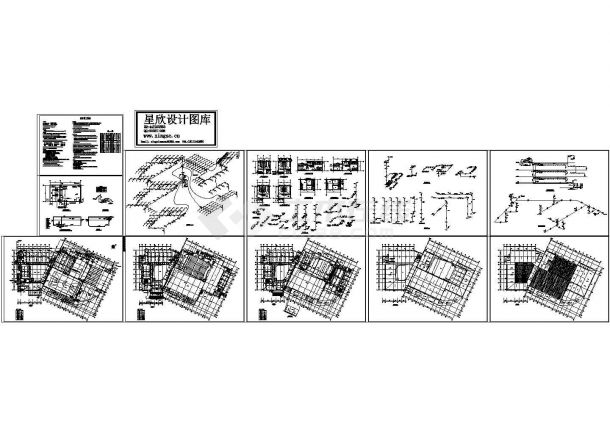 最新整理的某镇文化中心给排水CAD设计图纸-图一