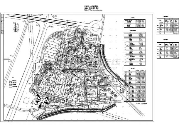 规划用地27.4公顷工业园规划总平面图1张 含用地平衡表 主要技术经济指标表 公建一览表-图一