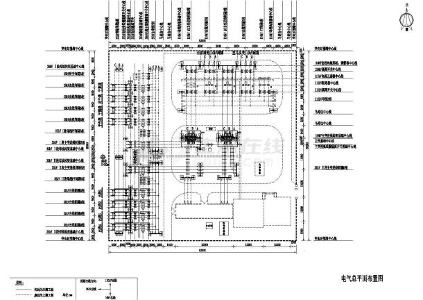 110kV变电所总平面设计图-图一