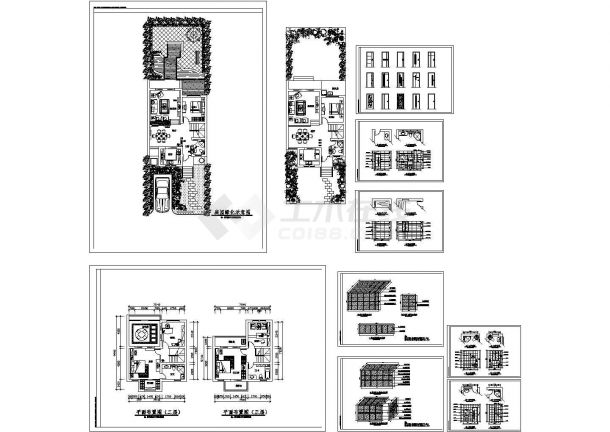 三层带车库庭院阳光别墅建筑施工方案设计图(含示意图)-图一