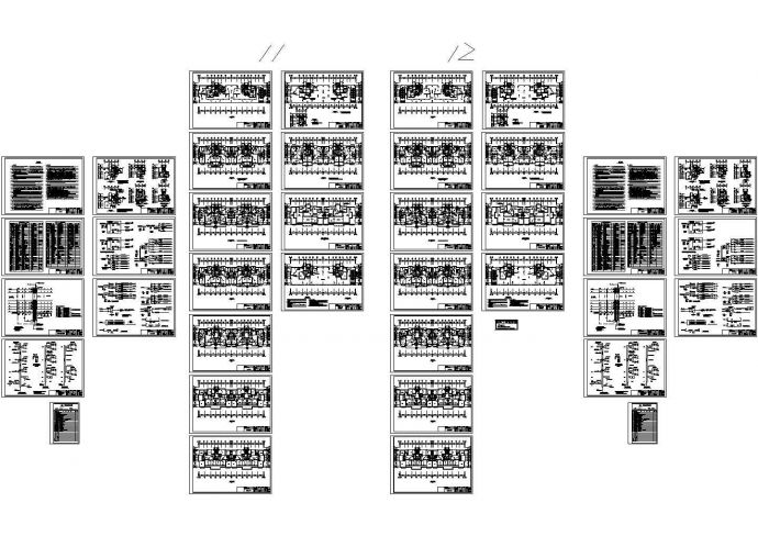 某小区一期11#12#住宅楼电气设计CAD图纸，共18张_图1