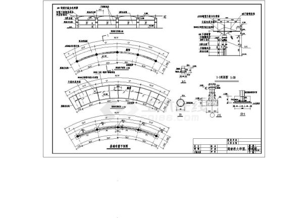 宣传廊（阅读栏）CAD结构设计施工图-图一