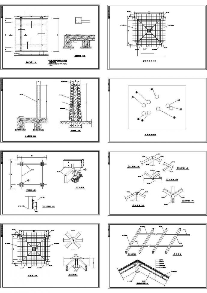 亭子CAD建筑设计施工图_图1