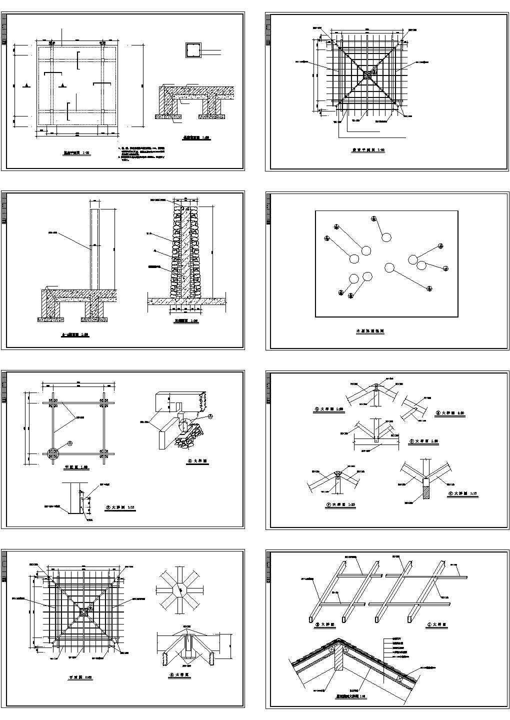 亭子CAD建筑设计施工图