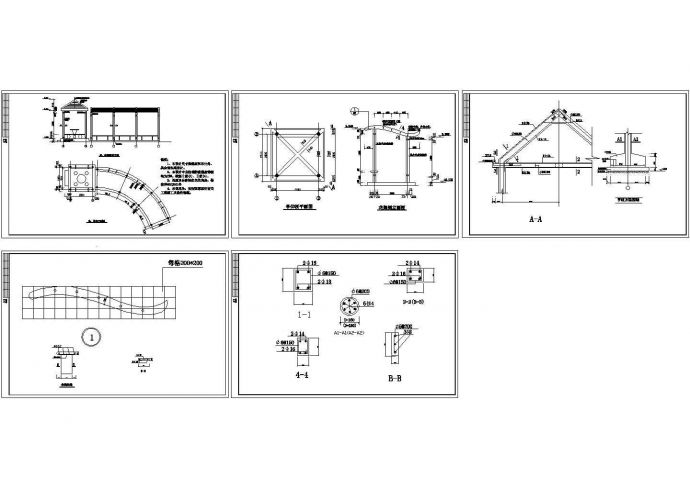 亭、花架CAD结构设计施工图_图1