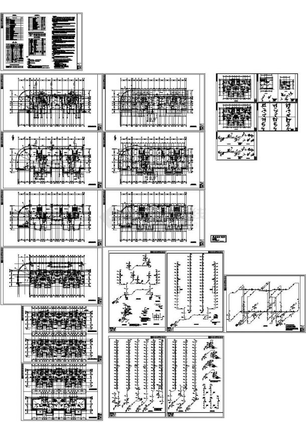 某18层商住楼给排水设计cad施工图(含设计说明，含消防设计)-图一