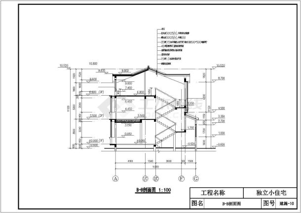 某地完整豪华的欧式别墅建筑施工图（含设计说明）-图一