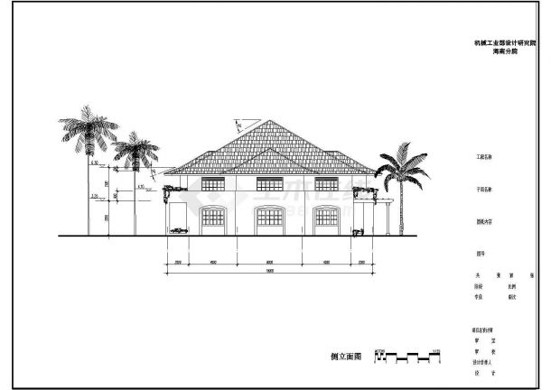 某地夏威夷风格的别墅建筑施工方案图-图二