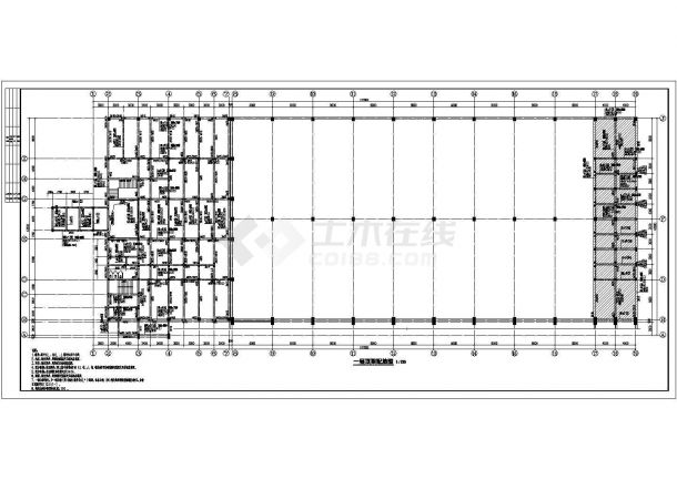 某工程1井厂房结构施工参考CAD详图-图二
