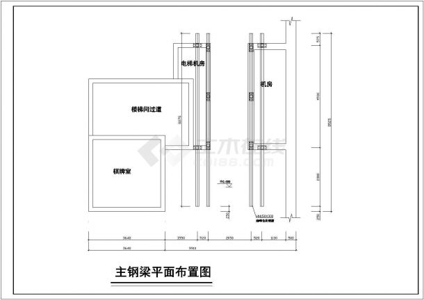 某地小区钢木结构雨棚结构施工图纸-图二