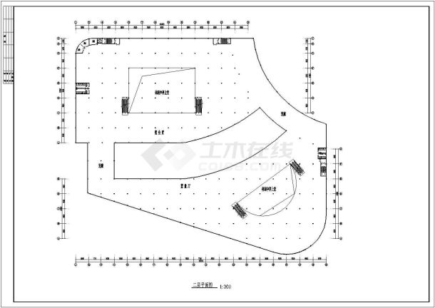 某地大型商场建筑平立面方案设计图-图二