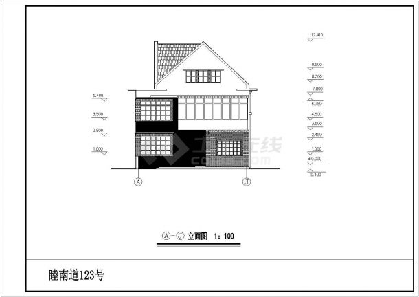 某地独特的小别墅建筑设计方案图纸-图一