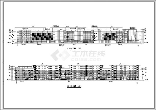 天津某地大型商场CAD建筑设计图-图二