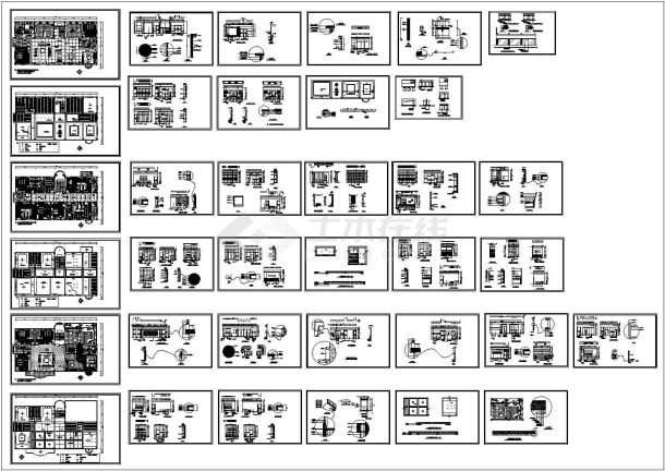 一套完整的多层别墅装修图纸-图一