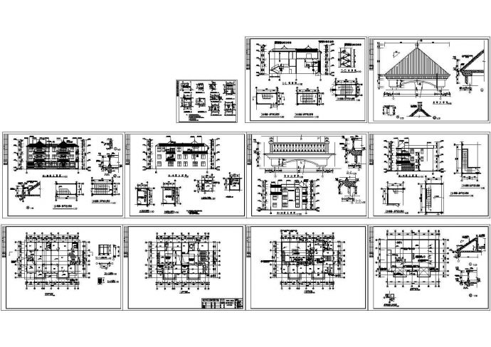 三层小别墅建筑结构图纸（共11张）_图1